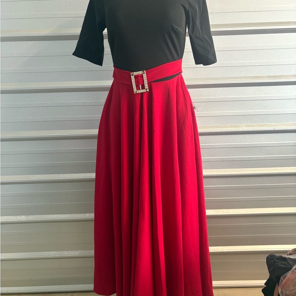 Elegant Red Women's Skirt